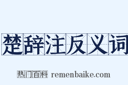 楚辞注反义词是什么意思的图片